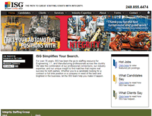 Tablet Screenshot of isg-staffing.com